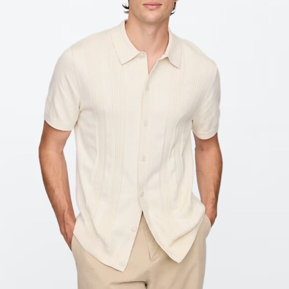 GAP Factory Other - Gap Factory Textured Sweater Vacay Shirt, Standard Fit, Tan Chino, Large, EUC